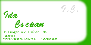 ida csepan business card